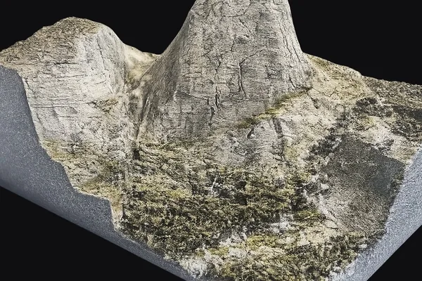 The Half Dome topographical map.